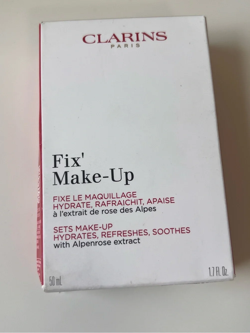 Clarins Fix' Make-Up Setting Spray 1.7 oz / 50 ml Brand New Open Box